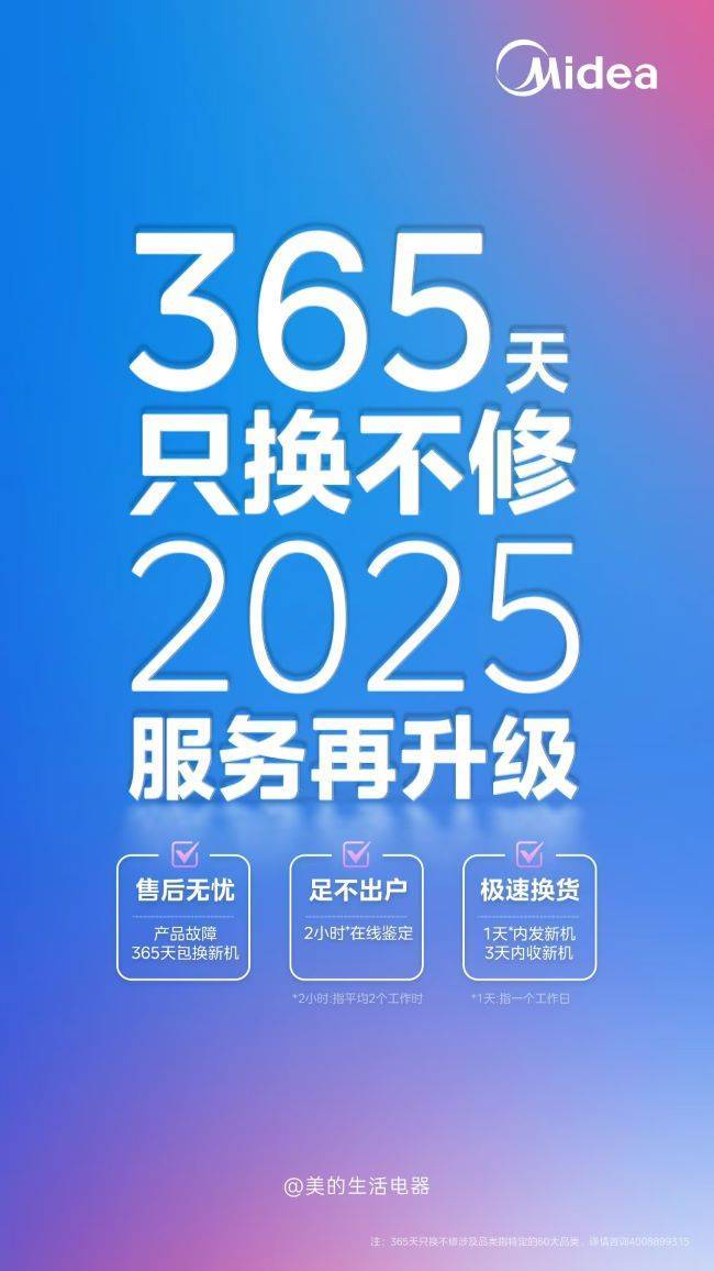 只换不修售后新标准引领家电行业新风尚！球盟会体育平台美的生活电器：365天(图1)
